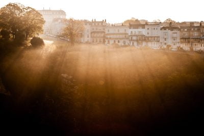 A misty morning in Clifton Village