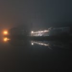SS Great Britain on a foggy night