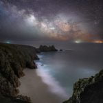 Milky Way over Pedn Vounder, Cornwall