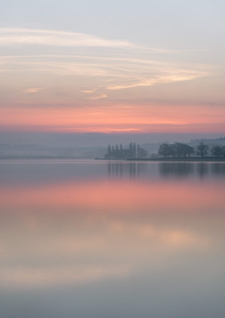 Blagdon Lake on a misty morning