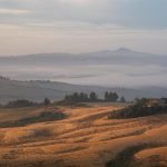 The Tuscan countryside in the mist