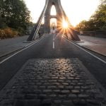 Clifton Suspension Bridge sunburst