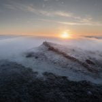 Crook Peak breaks through a cloud inversion in the Mendips