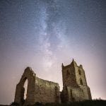 The Milky Way above Burrow Mump