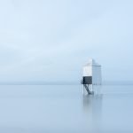 The Low Lighthouse at Burnham-on-Sea at high tide