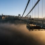 Misty Clifton Suspension Bridge fine art photo print