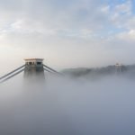 Misty Clifton Suspension Bridge fine art print