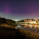 Northern lights over Clifton Suspension Bridge print