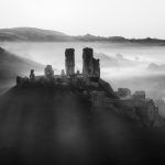 Corfe Castle sunrise print
