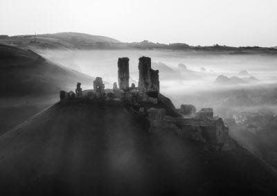 Corfe Castle sunrise print