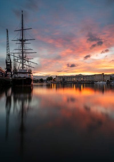 Bristol harbour sunset print